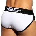 ES Collection Double Side Cotton Briefs - White - Black