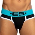 ES Collection Double Side Cotton Briefs - Black - Turquoise