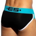 ES Collection Double Side Cotton Briefs - Black - Turquoise