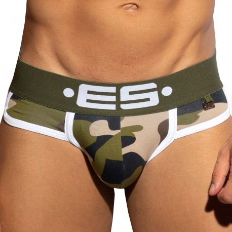 ES Collection Double Side Cotton Briefs - Camouflage - Khaki