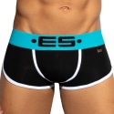 ES Collection Shorty Double Side Coton Noir - Turquoise