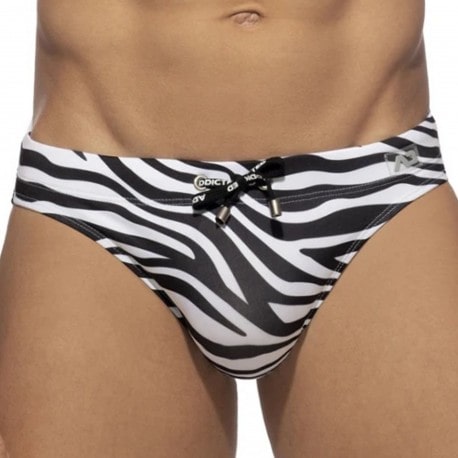 Addicted Zebra Swim Briefs