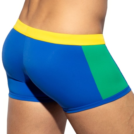 ES Collection Boxer de Bain Flag Bleu - Vert - Jaune