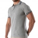 TOF Paris Patriot Cotton Polo Shirt - Heather Grey