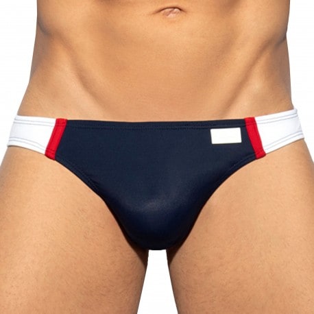 ES Collection Flag Swim Bikini Briefs - Navy