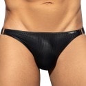 ES Collection Shiny Recycled Rib Bikini Briefs - Black