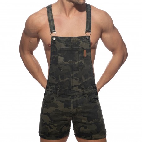 Addicted Camo Jeans Overalls - Khaki