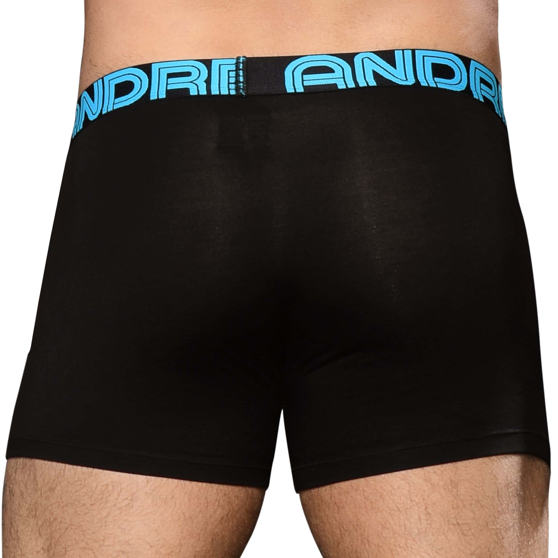 Andrew Christian Almost Naked Bamboo Boxer Briefs Black Inderwear