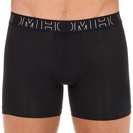 HOM Lot de 3 Boxers Patrick Coton Noir - Anthracite - Gris Chiné