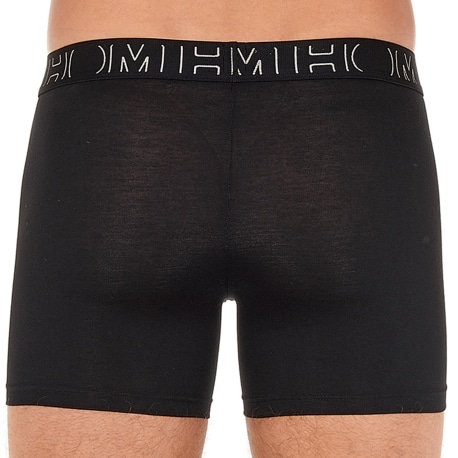 HOM Lot de 3 Boxers Patrick Coton Noir - Anthracite - Gris Chiné