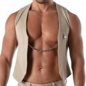 TOF Paris Patriot Chain Vest - Beige