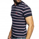 ES Collection Striped Polo Shirt - Navy - White