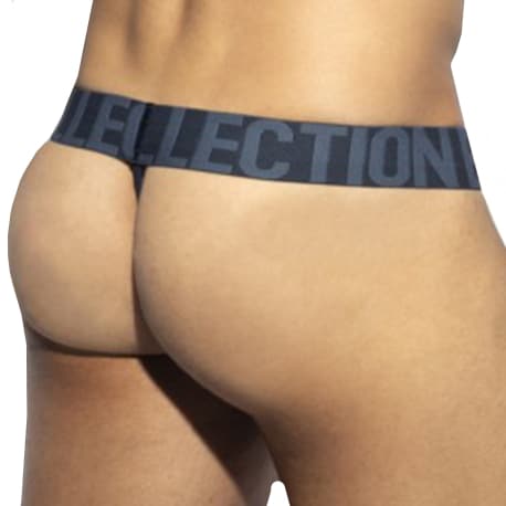 ES Collection Recycled Rib Band Thong - Navy