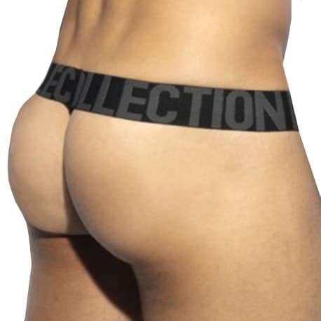 ES Collection Recycled Rib Band Thong - Black