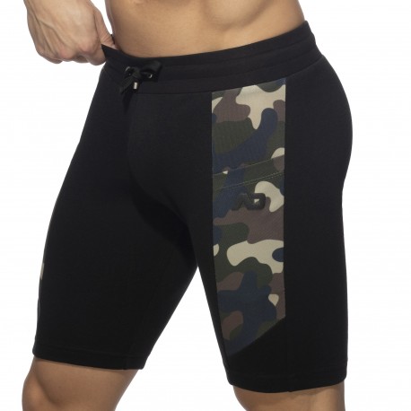 Addicted AD Cotton Long Sports Shorts - Black