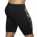 Addicted AD Cotton Long Sports Shorts - Black