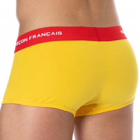 Garçon Français Boxer Court Coton Citron