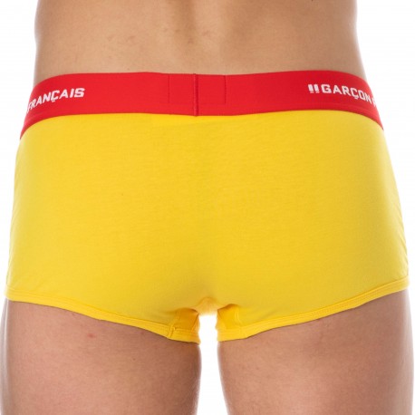 Garçon Français Boxer Court Coton Citron