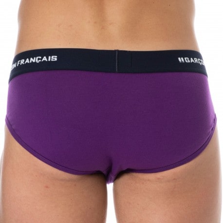 Garçon Français Cotton Briefs - Eggplant