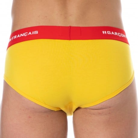 Garçon Français Slip Coton Citron