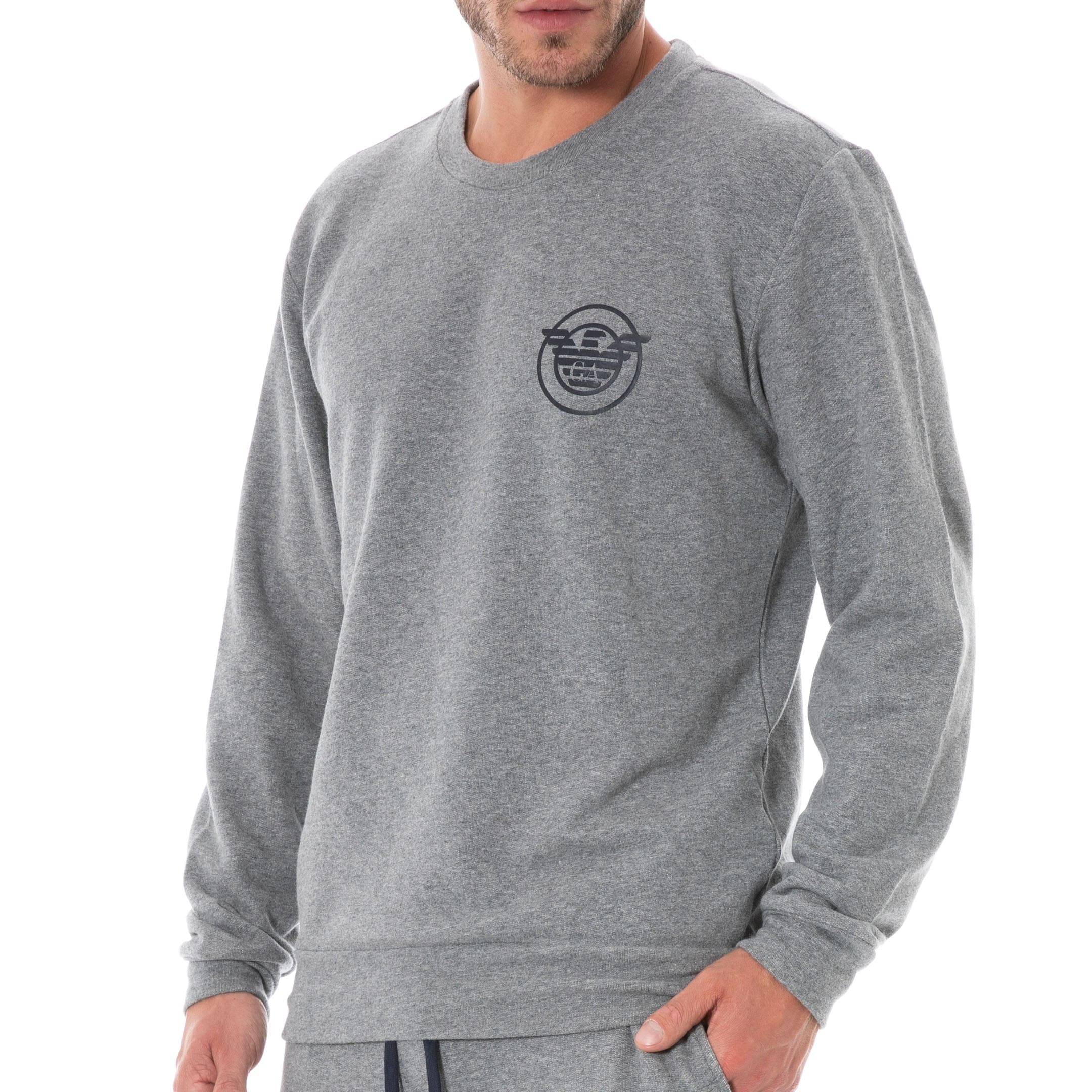 Emporio Armani Comfort Stretch Terry Sweater - Grey | INDERWEAR