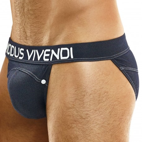 Modus Vivendi Jeans Tanga Briefs - Navy Blue