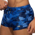 Addicted Camo Mini Swim Shorts - Blue