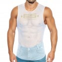 ES Collection Mesh Broad Tank Top - White