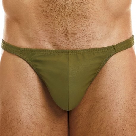 Modus Vivendi Leather Pleasure Thong - Khaki