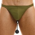 Modus Vivendi Leather Pleasure Thong - Khaki