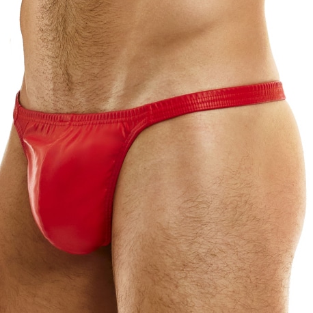 Modus Vivendi Leather Pleasure Thong - Red