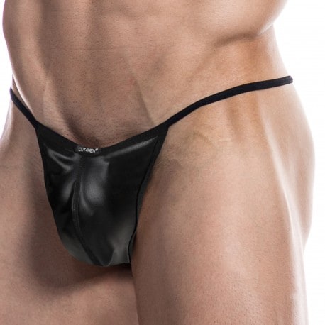 CUT4MEN Renaissance G-String - Black Leatherette