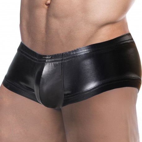 CUT4MEN Renaissance Booty Trunks - Black Leatherette