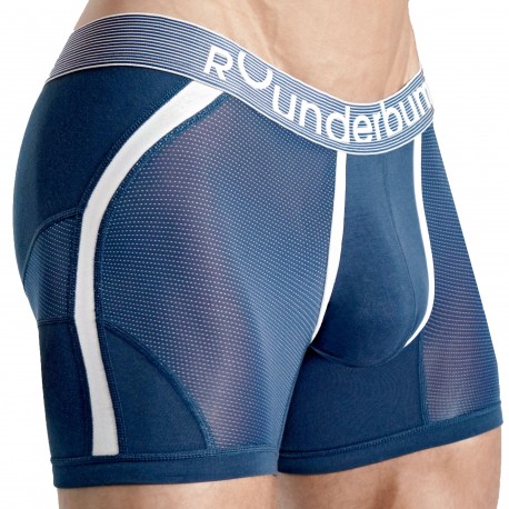 Rounderbum Boxer Long Anatomic Coton Bleu Marine