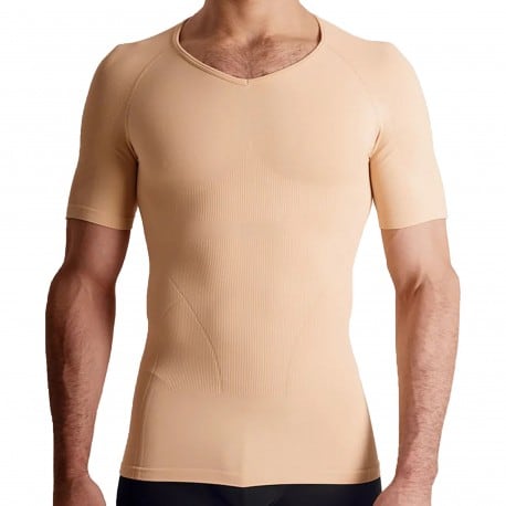 Rounderbum Seamless Compression T-Shirt - Nude