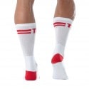 TOF Paris Chaussettes Sport Blanc - Rouge