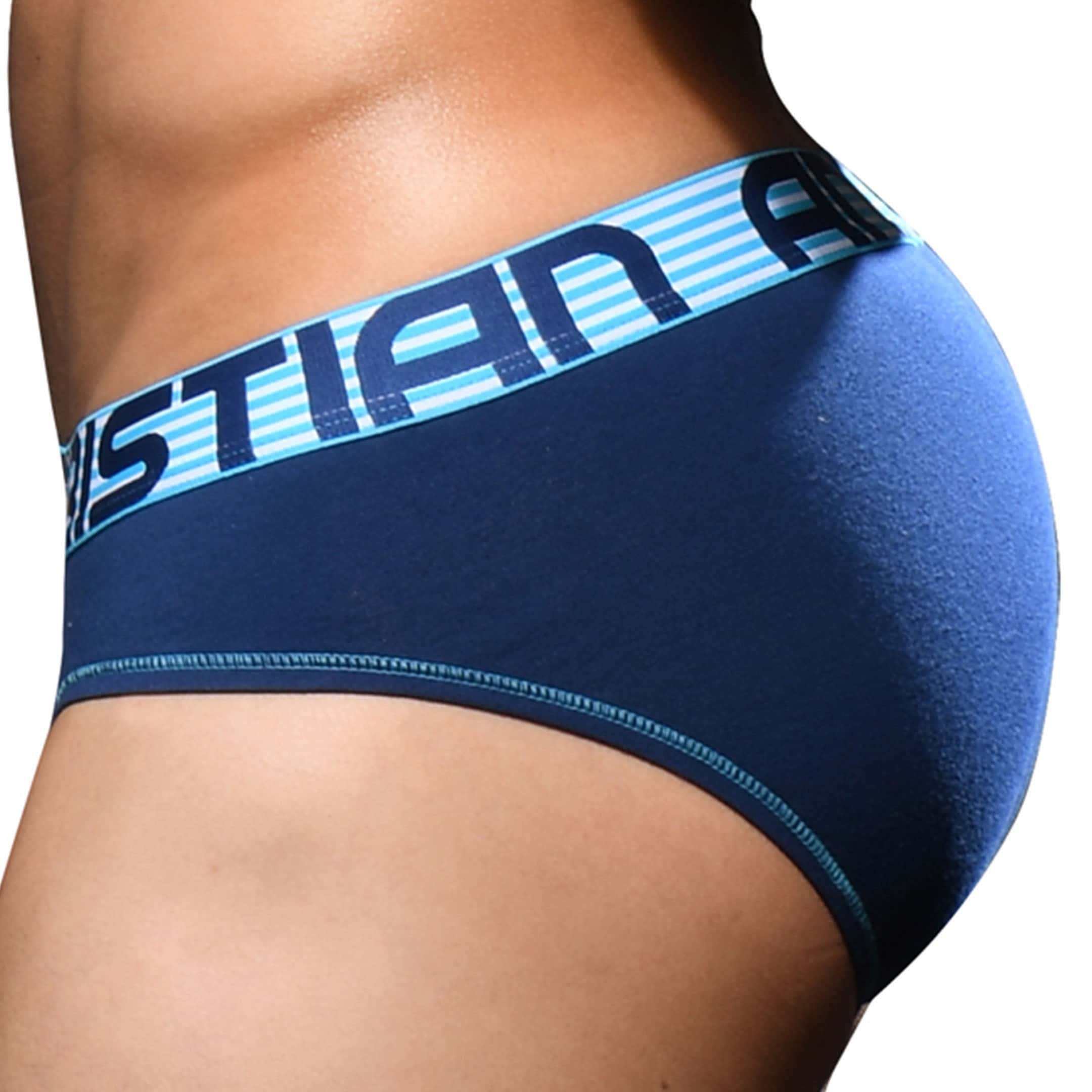 Andrew Christian Slip Almost Naked Coton Bleu Marine Inderwear