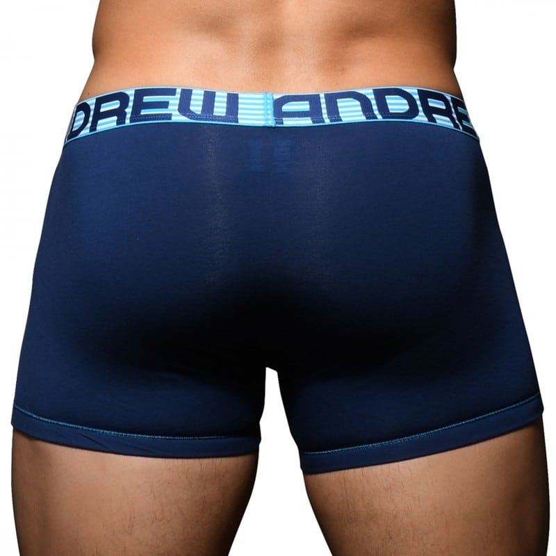 Andrew Christian Almost Naked Cotton Boxer Briefs Navy Inderwear