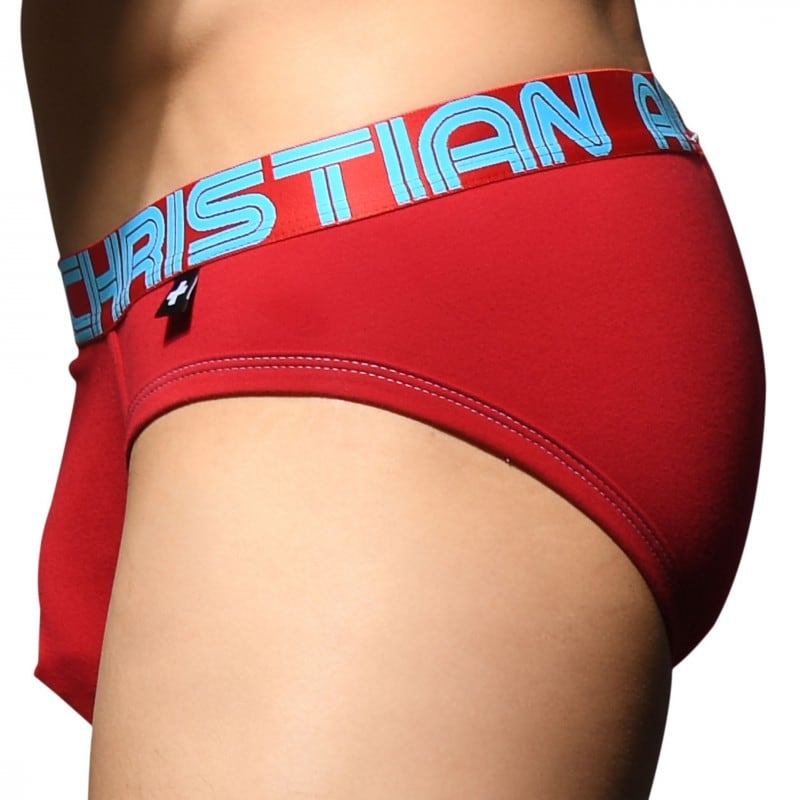 Andrew Christian Almost Naked Fly Tagless Briefs Red Inderwear