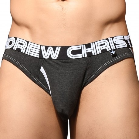 Andrew Christian Almost Naked Fly Tagless Jock - Charcoal