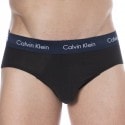 Calvin Klein 3- Pack Cotton Stretch Briefs - Black - Color Waistband