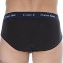 Calvin Klein 3- Pack Cotton Stretch Briefs - Black - Color Waistband