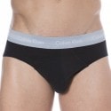 Calvin Klein 3- Pack Cotton Stretch Briefs - Black - Color Waistband