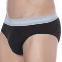 Calvin Klein 3- Pack Cotton Stretch Briefs - Black - Color Waistband