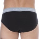 Calvin Klein 3- Pack Cotton Stretch Briefs - Black - Color Waistband