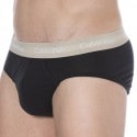 Calvin Klein 3- Pack Cotton Stretch Briefs - Black - Color Waistband