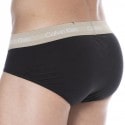 Calvin Klein 3- Pack Cotton Stretch Briefs - Black - Color Waistband