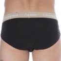 Calvin Klein 3- Pack Cotton Stretch Briefs - Black - Color Waistband