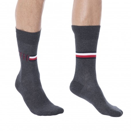 Tommy Hilfiger 2-Pack Iconic Stripe Socks - Grey