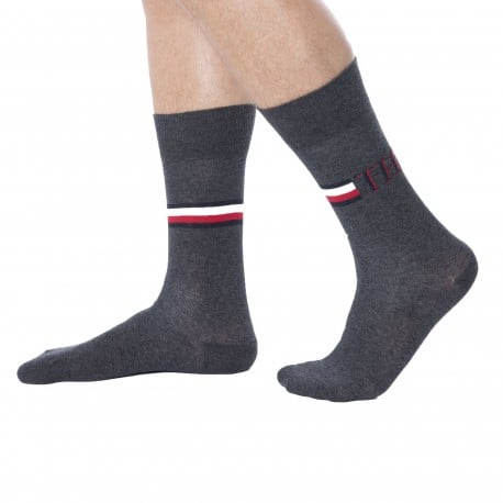 Tommy Hilfiger 2-Pack Iconic Stripe Socks - Grey